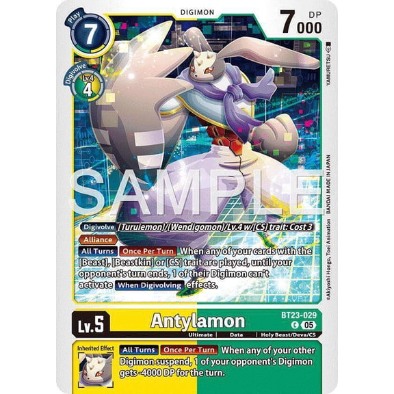 Digimon Hackers' Slumber Common Antylamon BT23-029
