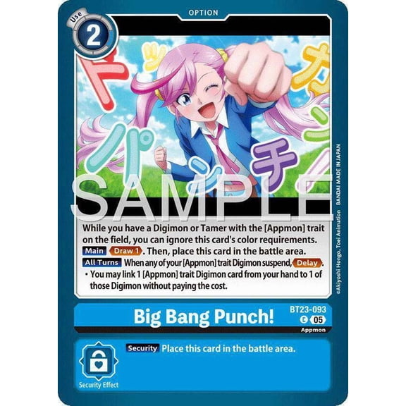 Digimon Hackers' Slumber Common Big Bang Punch! BT23-093