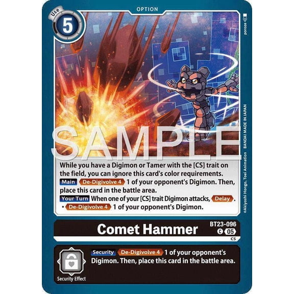 Digimon Hackers' Slumber Common Comet Hammer BT23-096