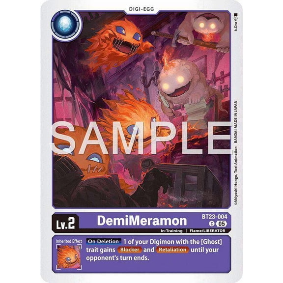 Digimon Hackers' Slumber Common DemiMeramon BT23-004