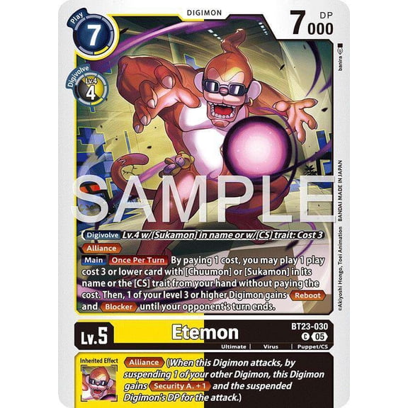 Digimon Hackers' Slumber Common Etemon BT23-030
