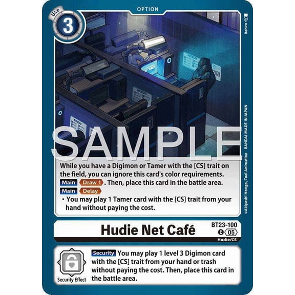 Digimon Hackers' Slumber Common Hudie Net Cafe BT23-100
