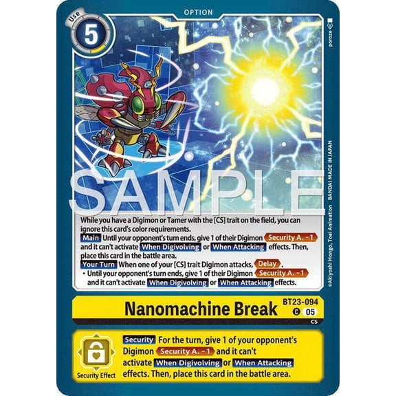 Digimon Hackers' Slumber Common Nanomachine Break BT23-094
