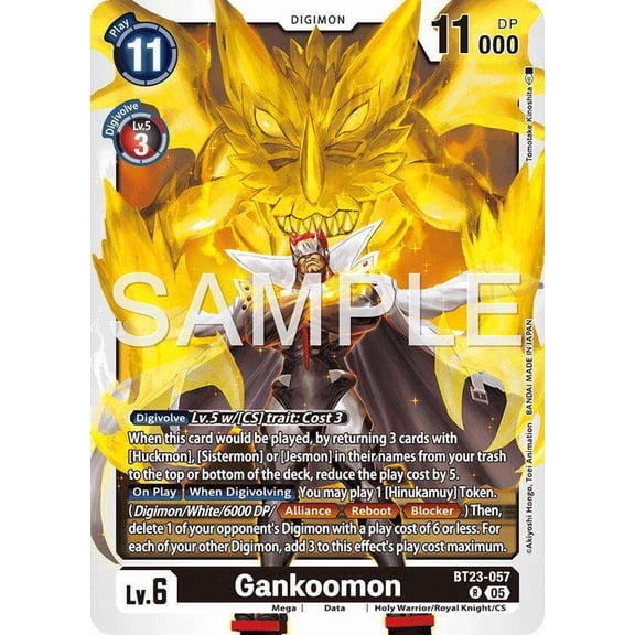 Digimon Hackers' Slumber Rare Gankoomon BT23-057