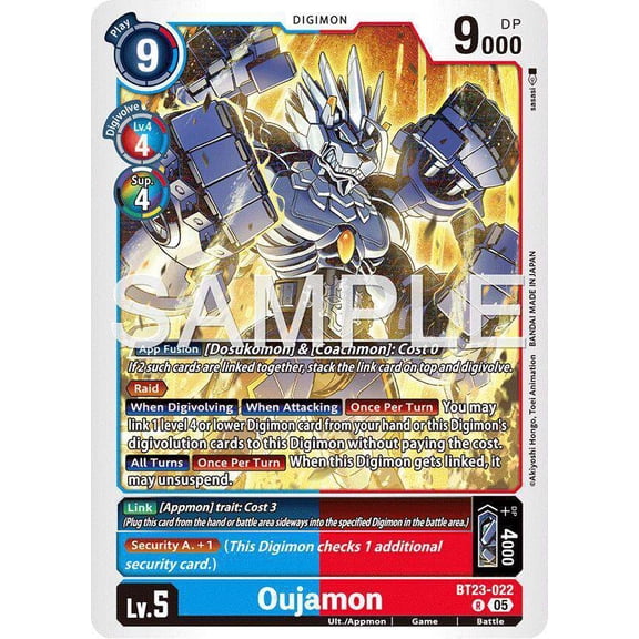 Digimon Hackers' Slumber Rare Oujamon BT23-022