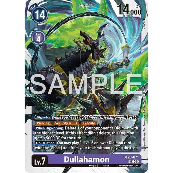 Digimon Hackers' Slumber Super Rare Dullahamon BT23-071