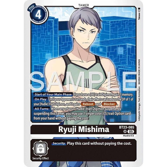 Digimon Hackers' Slumber Super Rare Ryuji Mishima BT23-085