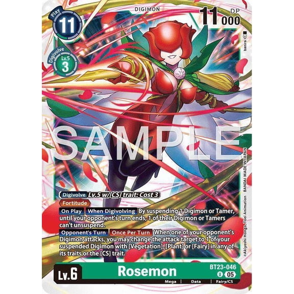 Digimon Hackers' Slumber Uncommon Rosemon BT23-046