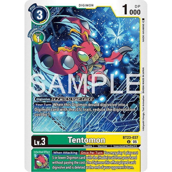 Digimon Hackers' Slumber Uncommon Tentomon BT23-037