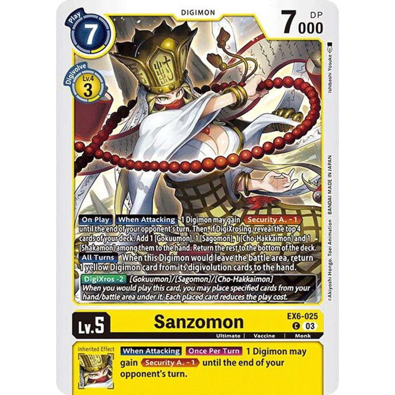Digimon Infernal Ascension Common Sanzomon EX6-025 - Walmart.com