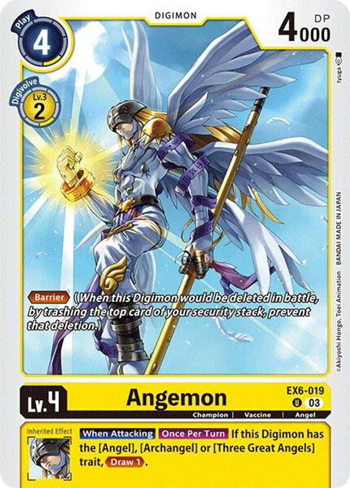 Digimon Infernal Ascension Uncommon Angemon EX6-019 - Walmart.com