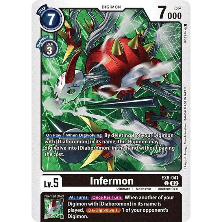 digimon card game infernal ascension Digimon Infernal Ascension Uncommon Infermon EX6-041