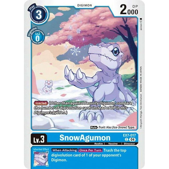 Digimon Liberator Common SnowAgumon EX7-017