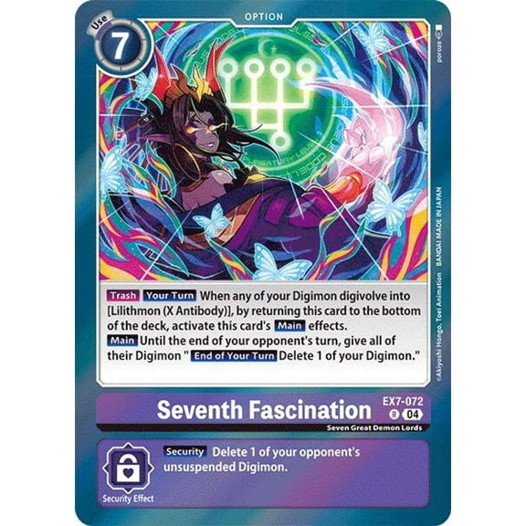 Digimon Liberator Rare Seventh Fascination EX7-072