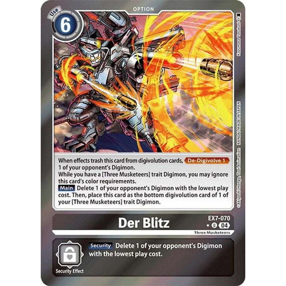 Digimon Liberator Uncommon Der Blitz EX7-070 (Foil)