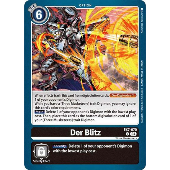 Digimon Liberator Uncommon Der Blitz EX7-070