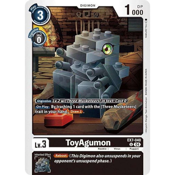 Digimon Liberator Uncommon ToyAgumon EX7-040