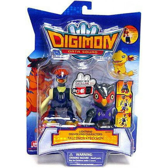 Digimon Lightning Digivolving Characters Falcomon to Peckmon Action Figure