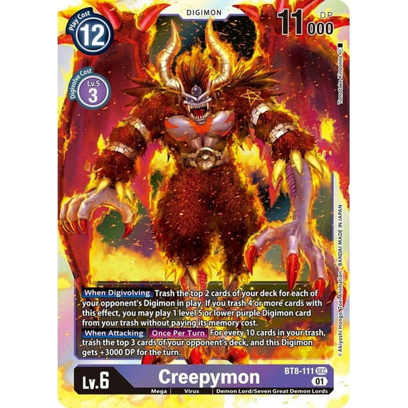 Digimon New Awakening Secret Rare Creepymon BT8-111