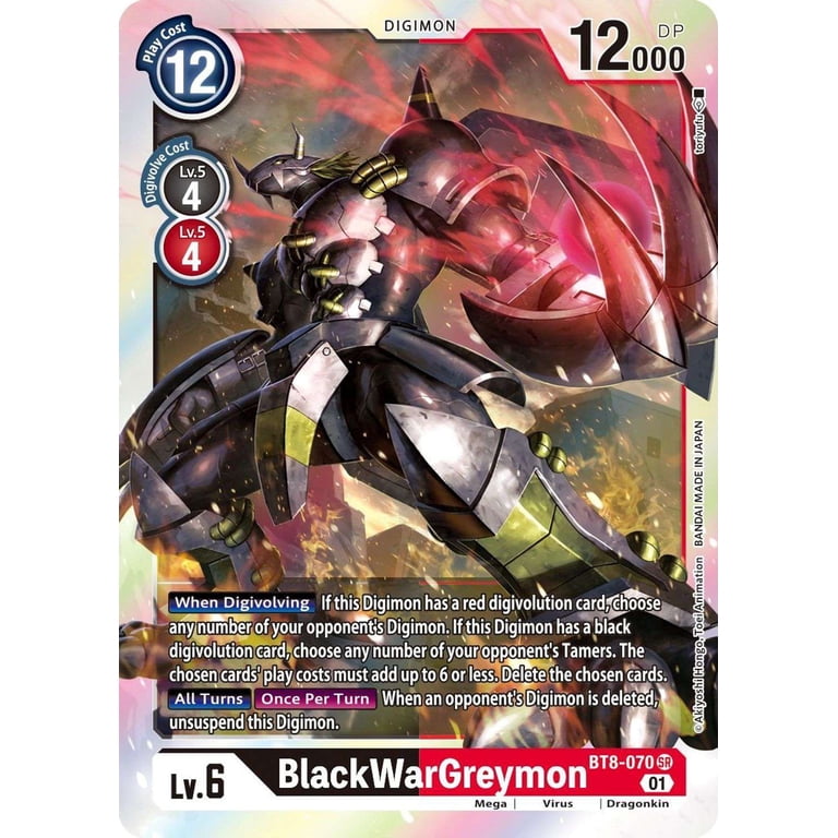 Digimon New Awakening Super Rare BlackWarGreymon BT8-070 - Walmart.com Digimon New Awakening Super Rare BlackWarGreymon BT8-070 - Walmart.com