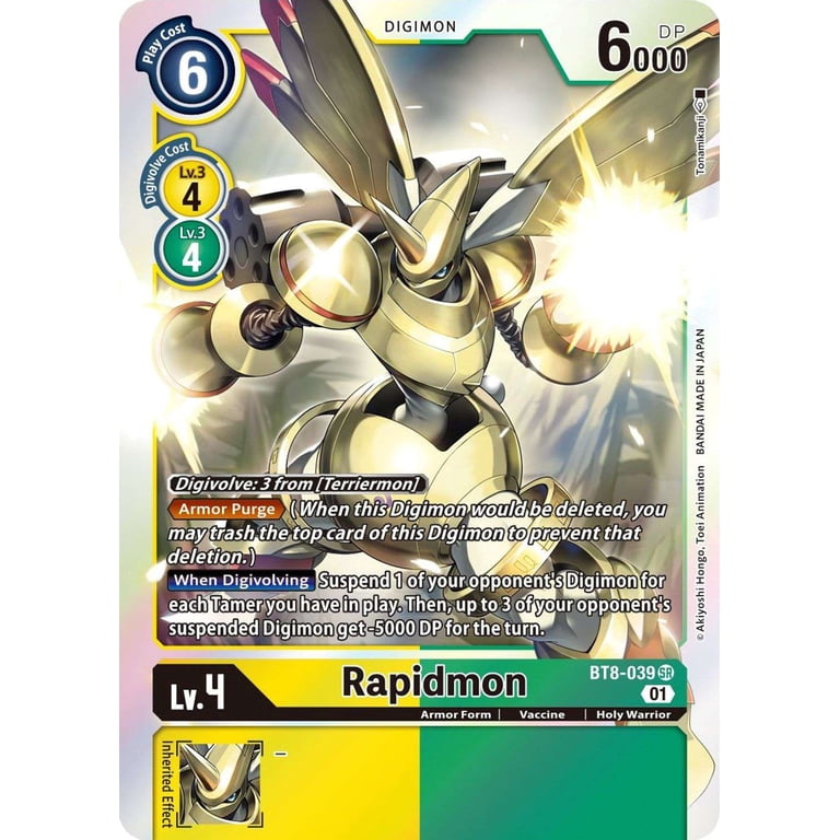 digimon new awakening cards Greymon - BT8-064 C You win by beating your opponents security (reducing your opponents Security Area cards to zero) and delivering a knockout blow! Digimon New Awakening Common Exermon
