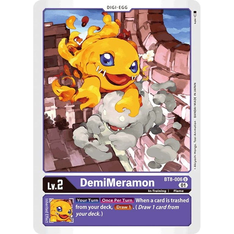 digimon new awakening cards Lighdramon [BT8-053] [New Pre-Release Cards] The set also has multicolor cards as one of the main gameplay themes Digimon New Awakening Uncommon DemiMeramon