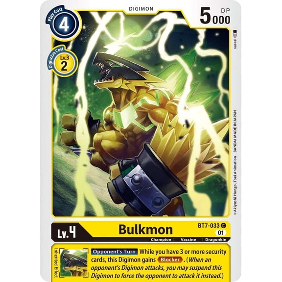 Digimon Next Adventure Common Bulkmon BT7-033