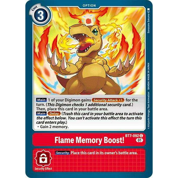 Digimon Next Adventure Common Flame Memory Boost! BT7-092