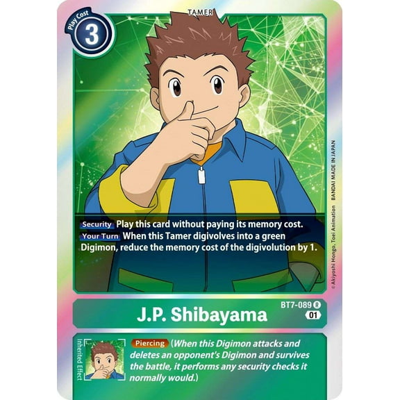 Digimon Next Adventure Rare J.P. Shibayama BT7-089