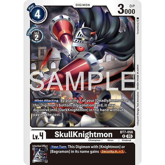 Digimon Next Adventure Rare SkullKnightmon BT7-058 [Reprint]