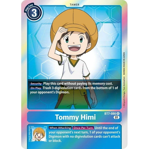 Digimon Next Adventure Rare Tommy Himi BT7-086