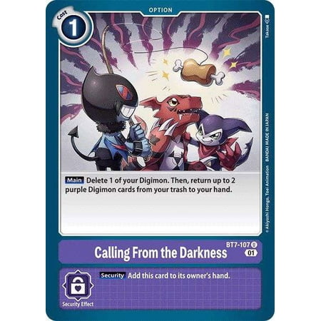 Digimon Next Adventure Uncommon Calling From the Darkness BT7-107