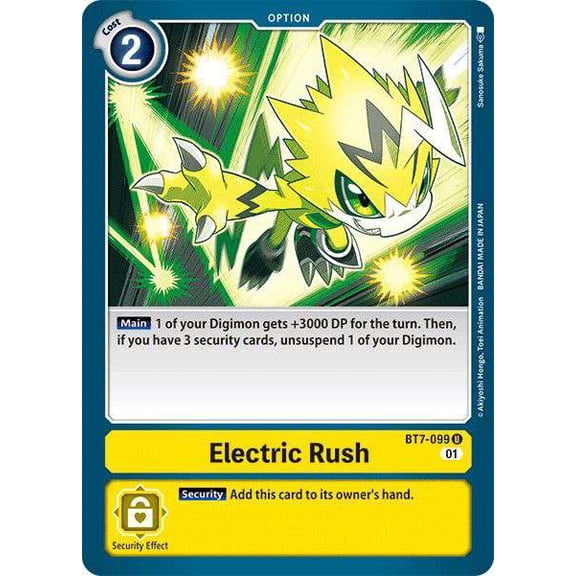 Digimon Next Adventure Uncommon Electric Rush BT7-099