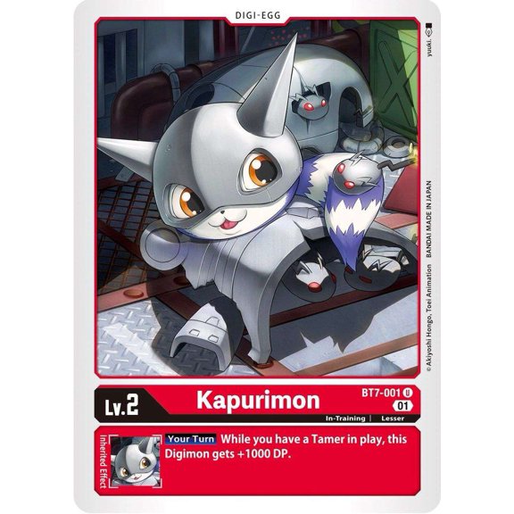 Digimon Next Adventure Uncommon Kapurimon BT7-001