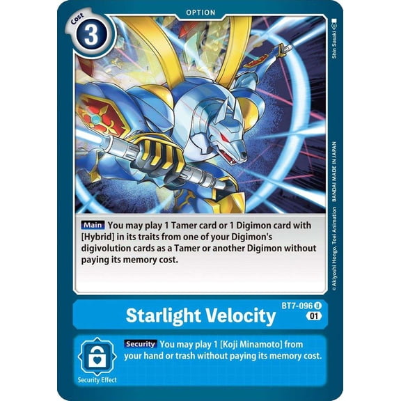 Digimon Next Adventure Uncommon Starlight Velocity BT7-096