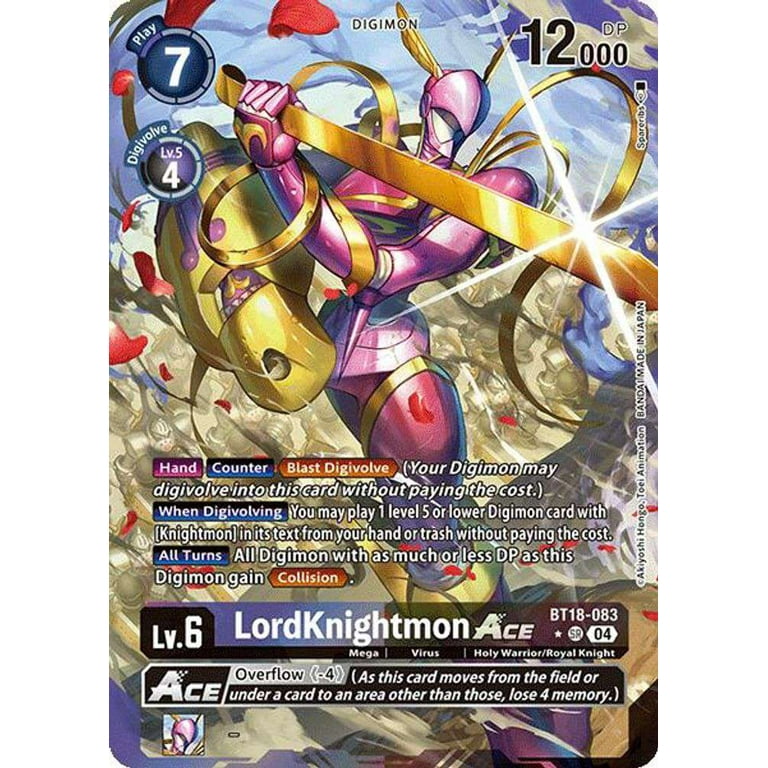 デジモンカードゲーム ロードナイトモンACE sp パラレル　bT18-083 デジモンカードゲーム 【希少パラレル】 BT18-083 ロードナイト