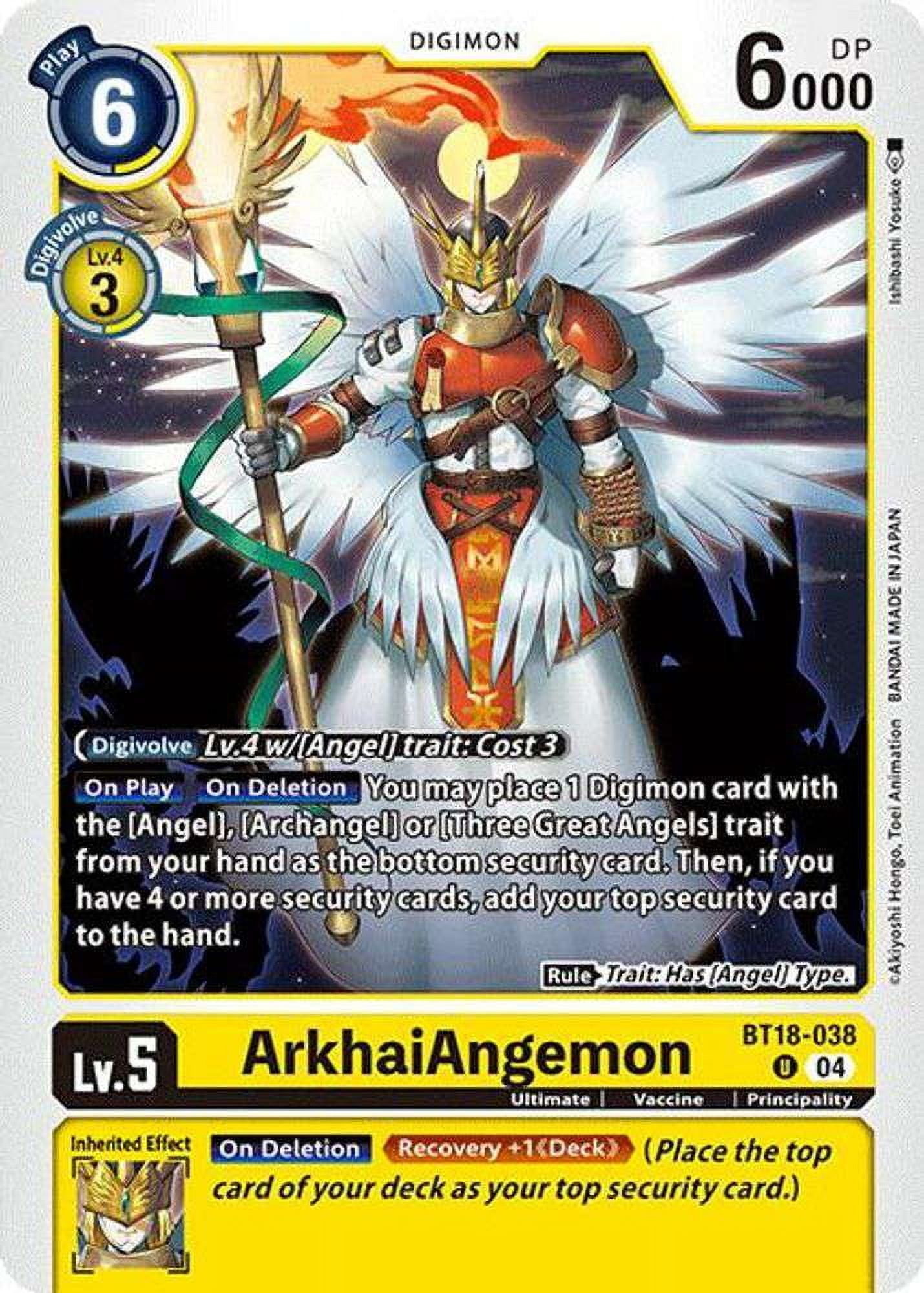 Digimon Release Special Booster 2.0 Uncommon ArkhaiAngemon BT18-038 -  Walmart.com