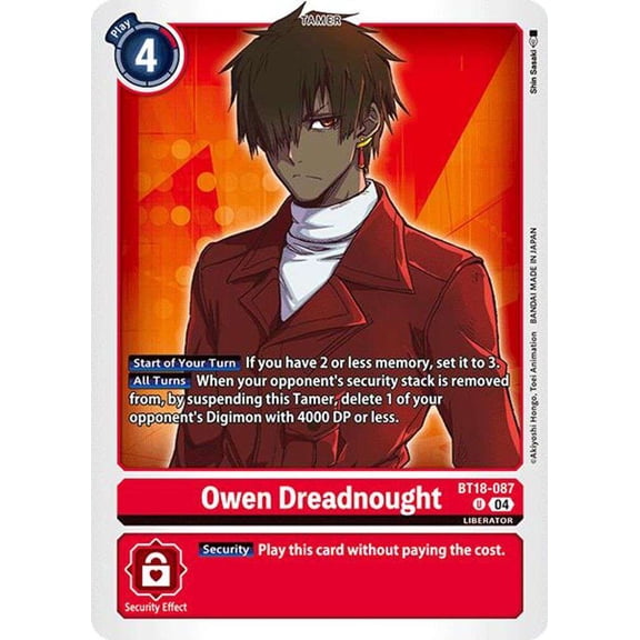 Digimon Release Special Booster 2.0 Uncommon Owen Dreadnought BT18-087