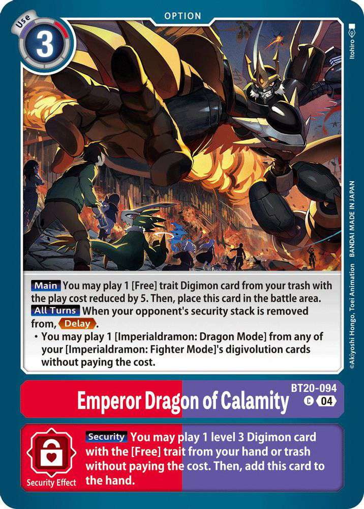 Digimon Release Special Booster 2.5 Common Emperor Dragon of Calamity  BT20-094 - Walmart.com