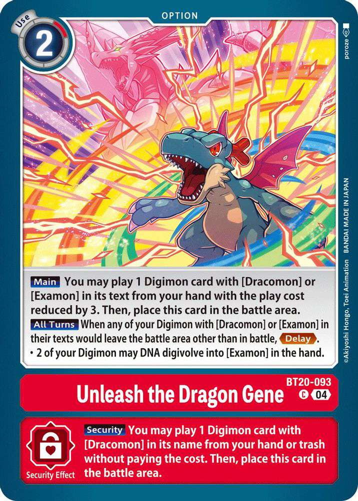 Digimon Release Special Booster 2.5 Common Unleash the Dragon Gene