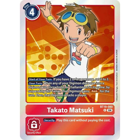 Digimon Release Special Booster 2.5 Rare Takato Matsuki BT19-080