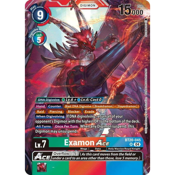 Digimon Release Special Booster 2.5 Super Rare Examon ACE BT20-045