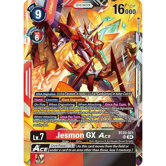 Digimon Release Special Booster 2.5 Super Rare Jesmon GX ACE BT20-021