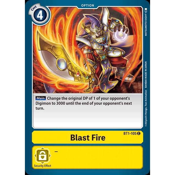 Digimon Release Special Booster Common Blast Fire BT1-105