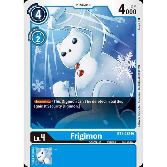 Digimon Release Special Booster Common Frigimon BT1-032