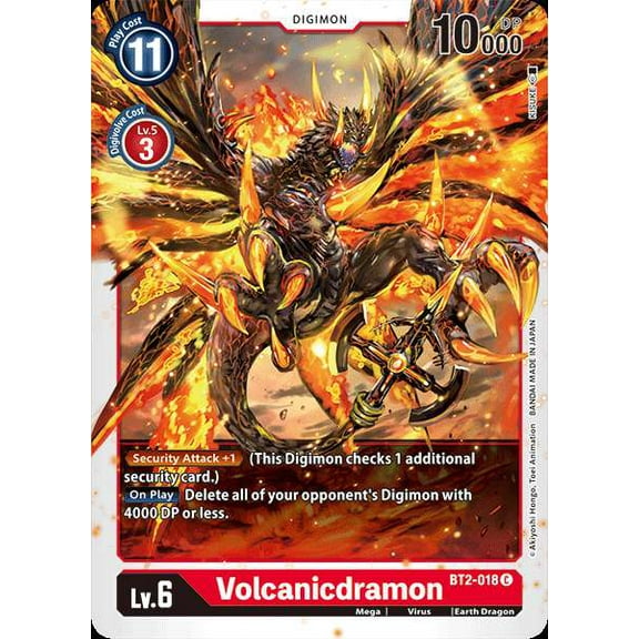 Digimon Release Special Booster Common Volcanicdramon BT2-018