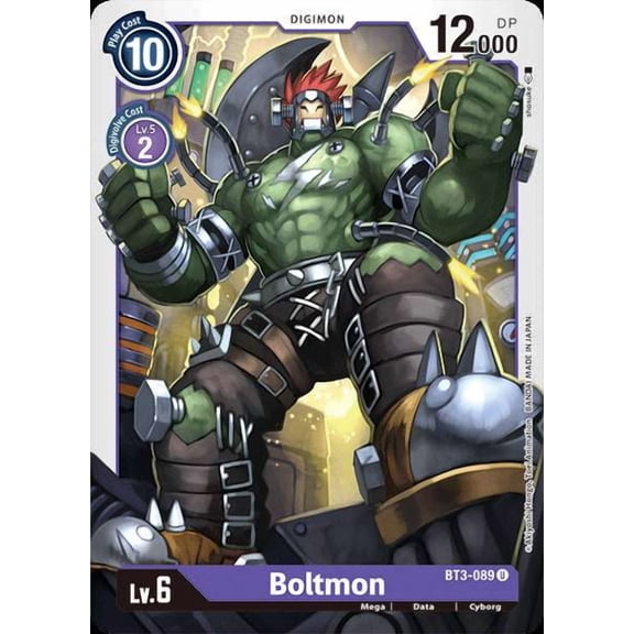 Digimon Release Special Booster Uncommon Boltmon BT3-089