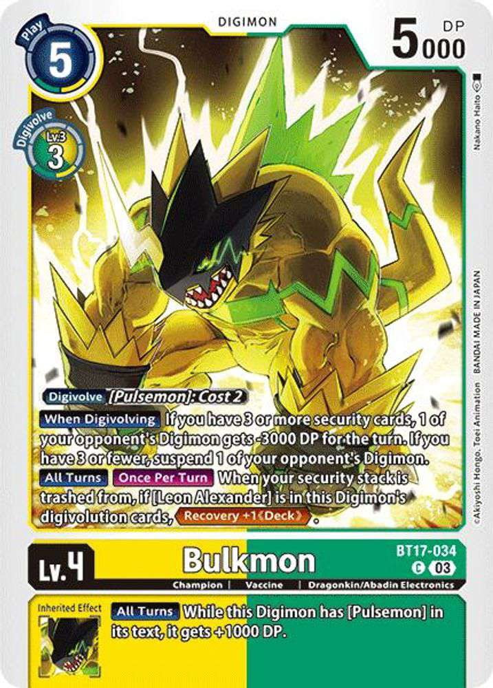 Digimon Secret Cris Bulkmon BT17-034 - Walmart.com