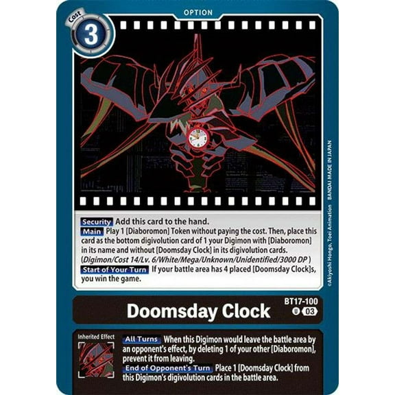 Digimon Secret Cris Doomsday Clock BT17-100