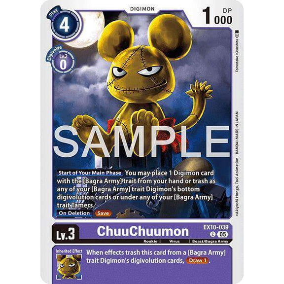 Digimon Sinister Order Common ChuuChuumon EX10-039